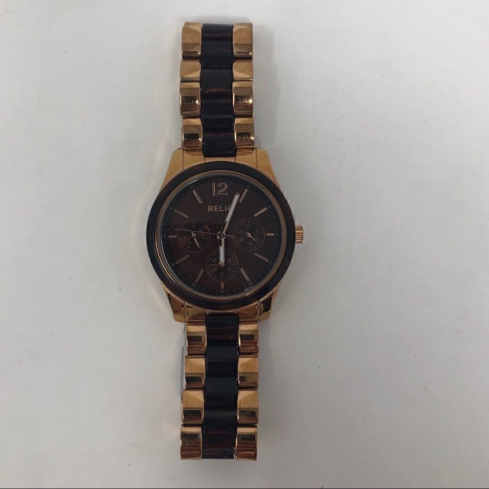 Relic, Round, Bronze & Gold Stainless, Watch